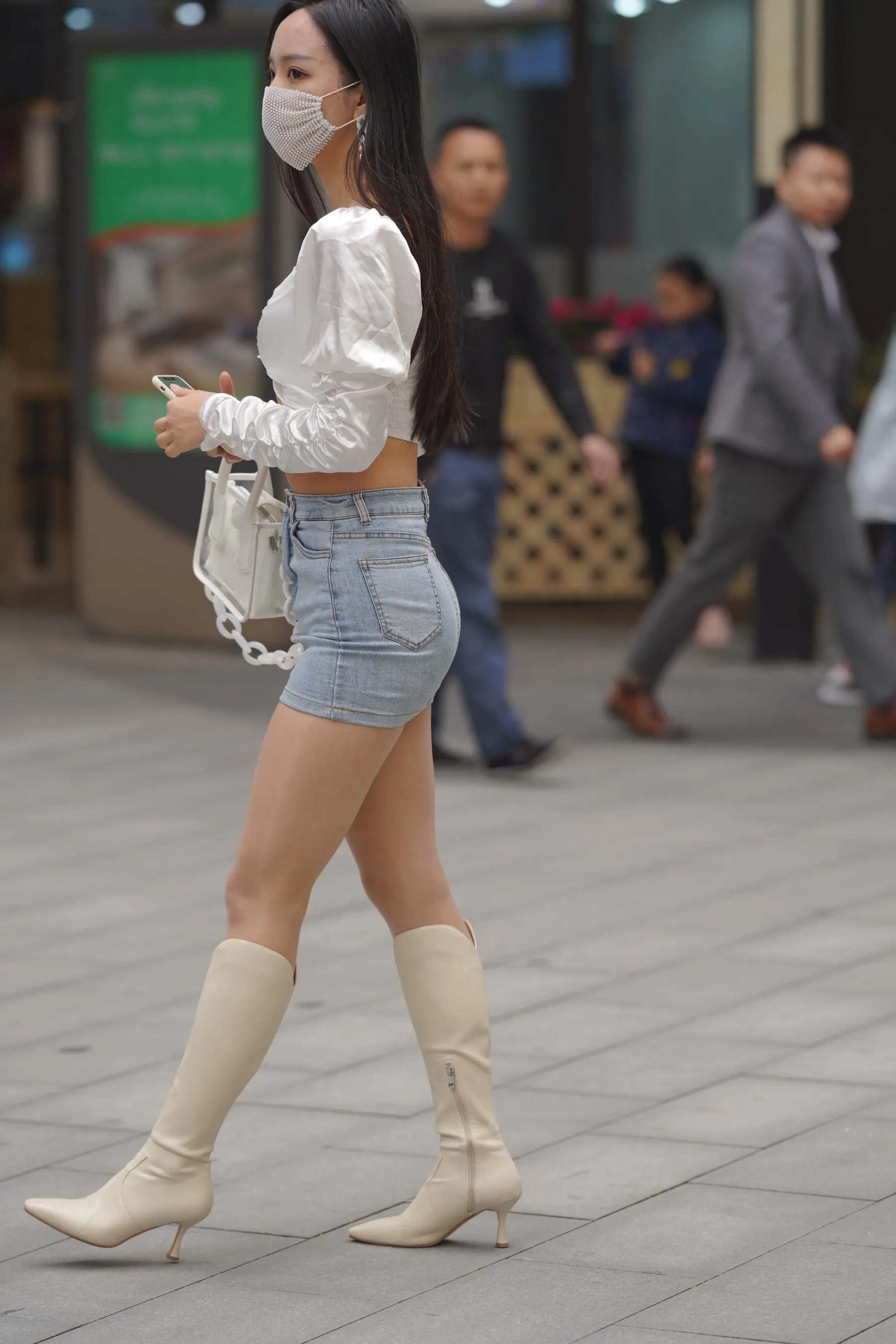 魔镜街拍 NO.170 凯恩街拍摄影-牛仔裙小姐姐 [304P]插图7